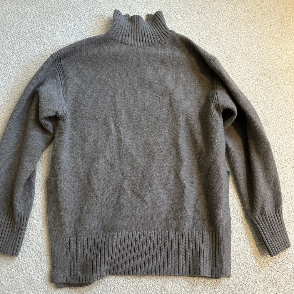 H&M Gray Long Oversized Turtleneck Sweater